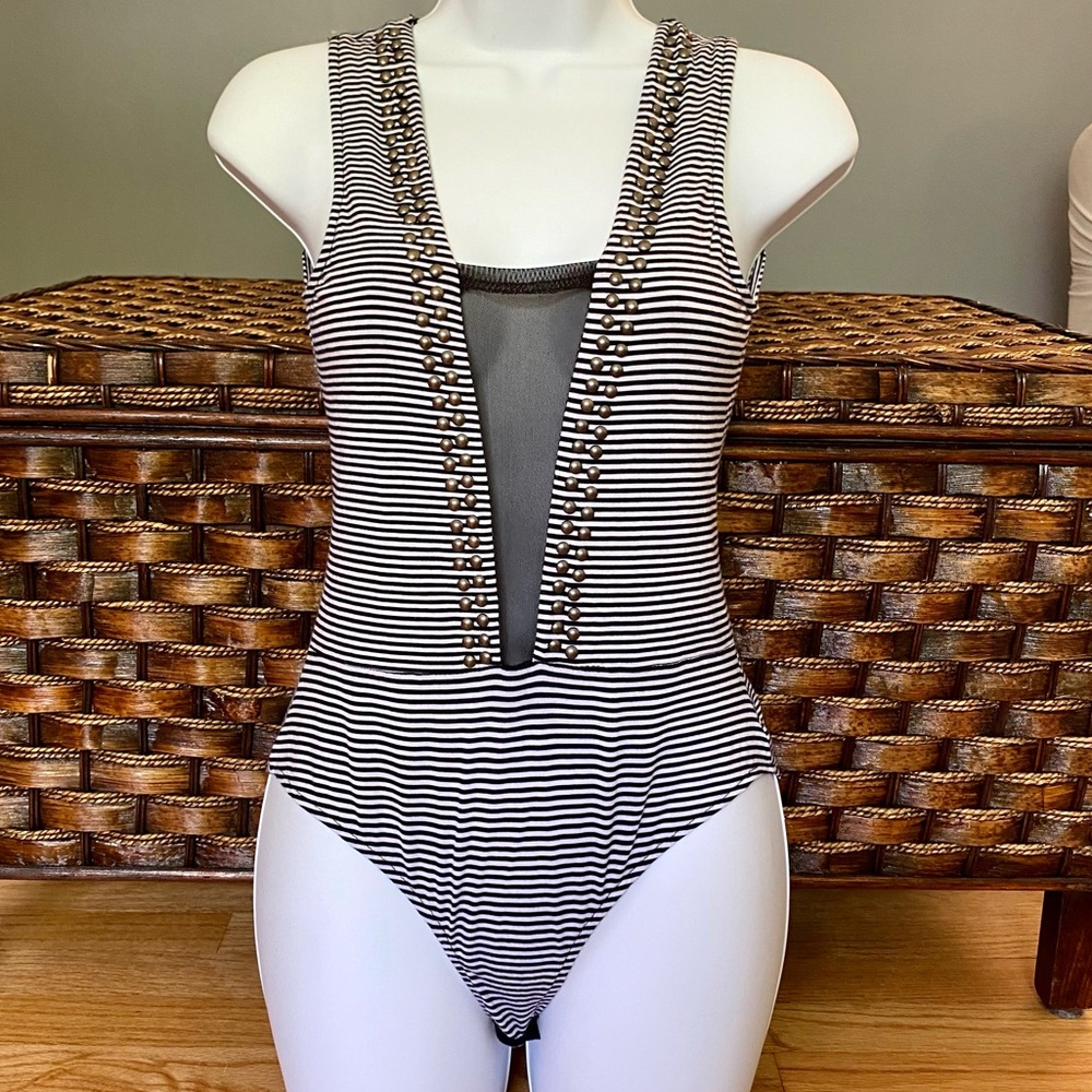 Gimmicks Striped Bodysuit